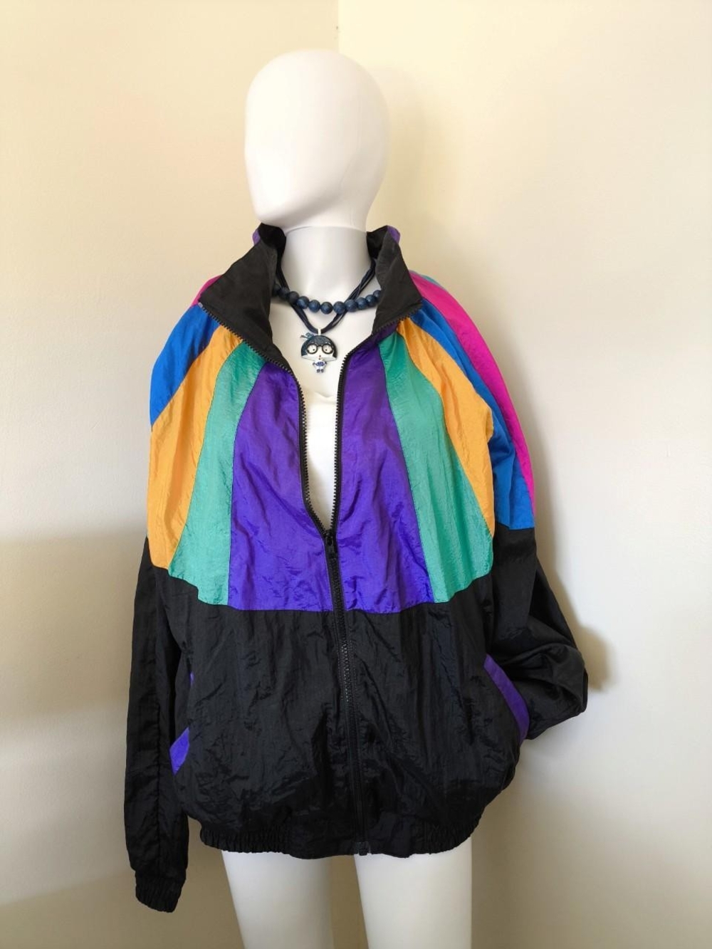 Vintage 80s 90s KUMA Sport Colorblock Windbreaker Jacket XL